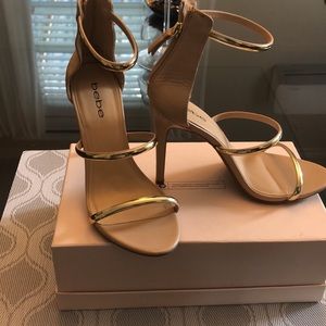 Tan Bebe heels